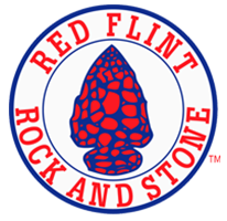 Natural Crushed Rock, Interior/Exterior Decorative Stone | Boulders, Veneer, Ground Cover, Flagstone | Red Flint Rock & Stone Logo